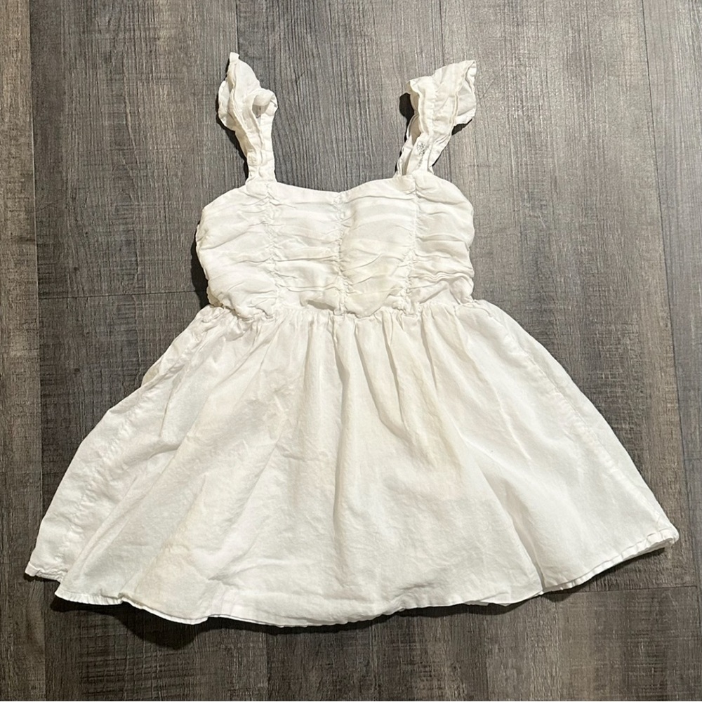 💞 GUESS Little Girl Size 4 White Sleeveless Party Dress